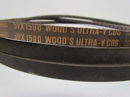 Woods Isobelt 5VX1500 Woods Ultra-Cog 5VX1500 Cogged V-Belt 5/8"X 150" Lot of 3