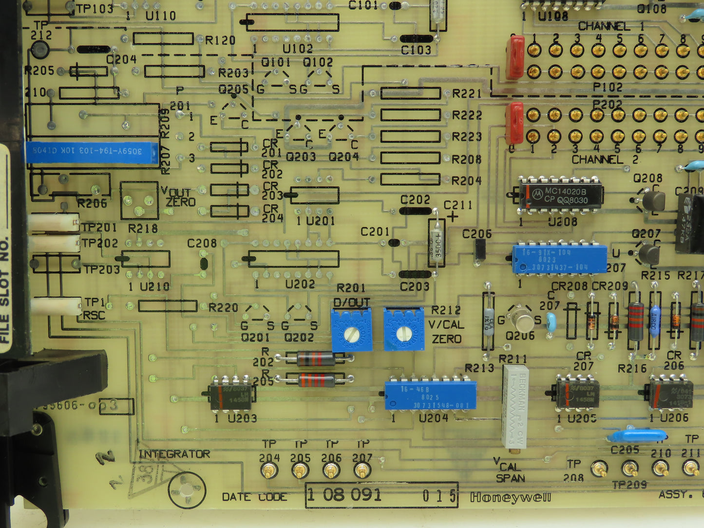 Honeywell 62795606-TAB 62795607-003 Integrator Board Circuit PLC Rack Card