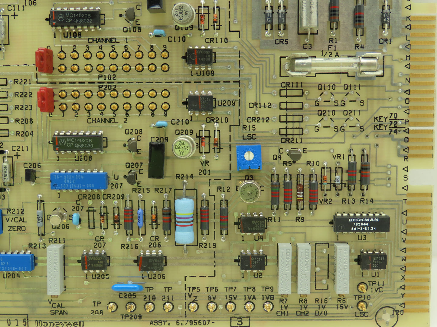 Honeywell 62795606-TAB 62795607-003 Integrator Board Circuit PLC Rack Card