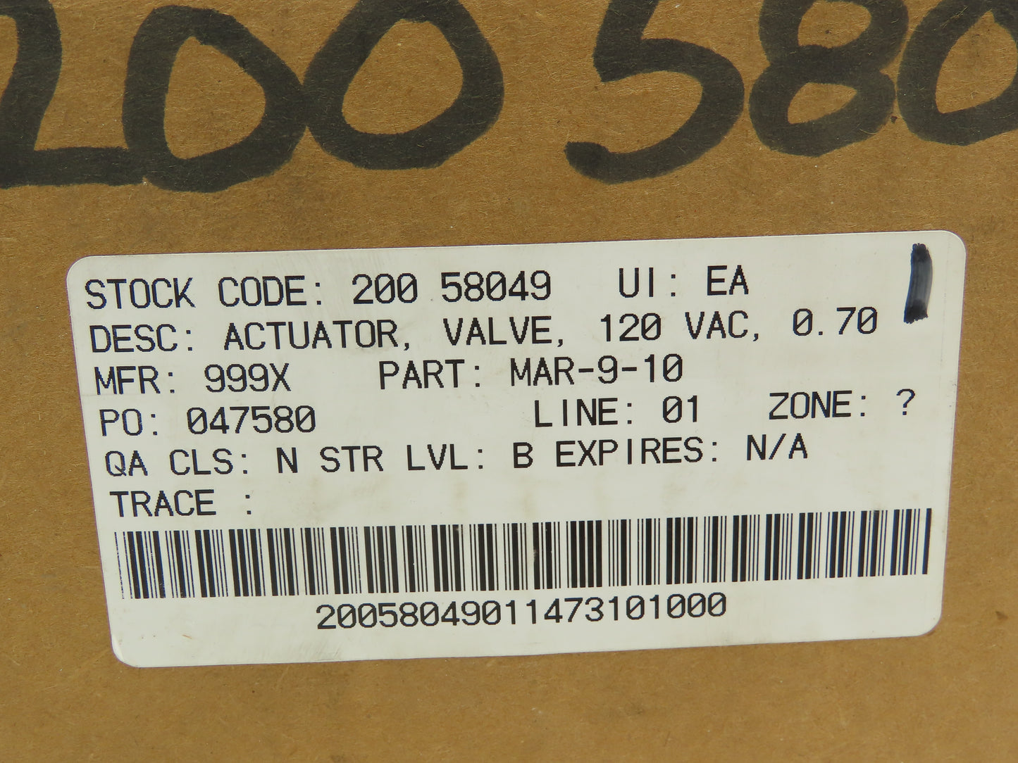 Raymond Control Systems Electripowr MAR-9-10 120 Volt Power Valve Actuator