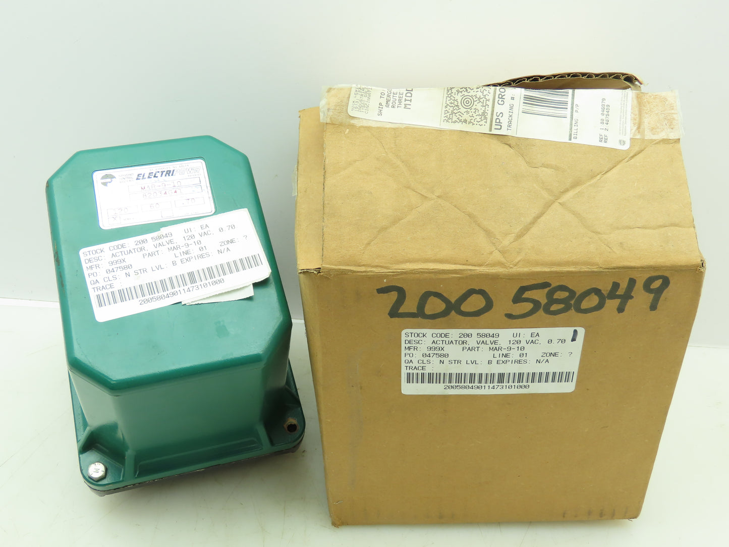 Raymond Control Systems Electripowr MAR-9-10 120 Volt Power Valve Actuator