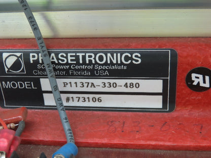 PhaseTronics P1137A-330-480 Electrical SCR Rectifier Stack Fan Cooled 330A 480V