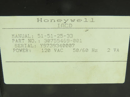 Honeywell 51-51-25-33 30755469-001 IACD Standby Manual 120VAC