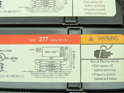 Triad B432I277L-A Electronic Ballast 32W 277V T8 Fluorescent 4 Lamp  Box of 10