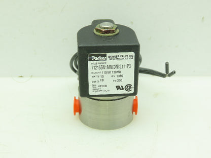 Parker Skinner 71215SN1MN00N0L111P3 Solenoid Valve 10W 110/120V 200 PSI 1/8" NPT