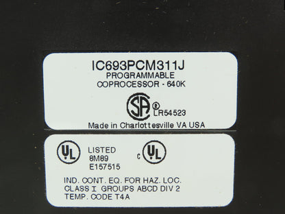 Fanuc IC693PCM311J Programmable Coprocessor Module 640 K  Hazardous Location