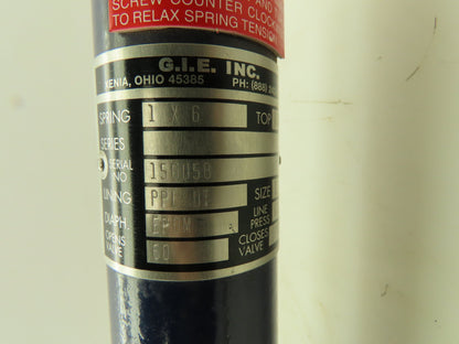 GIE 830-RV Diaphragm Pressure Relief Valve 1" Flanged 60PSI DI PPL Lined