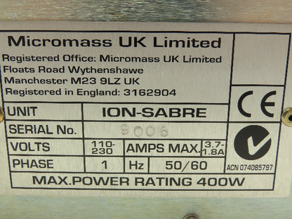 Waters Micromass Ion-Sabre 4087 Probe Control Unit 1Ph 110/230V 400W