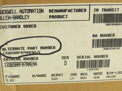 Allen Bradley 1336S-BRF07-AN-EN5 VFD Variable Frequency Drive 1336S Ser E