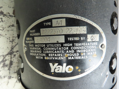 Yale 7222370 22 Motor /Pump NR035AANM24SE089 24 volt Stand Up Electric Forklift