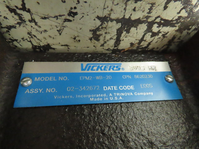 Vickers EPM2-WB-20 Hydraulic Valve off Yale NR040ADNS24TE091 Electric Forklift