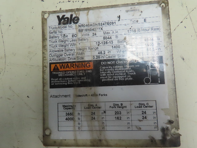 Vickers EPM2-WB-20 Hydraulic Valve off Yale NR040ADNS24TE091 Electric Forklift