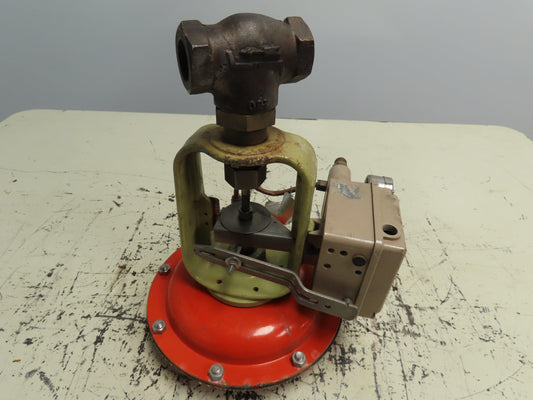 Baumann 32-24-331 Diaphragm Control Valve 3/4" Bronze w/ Samson 765 Positioner