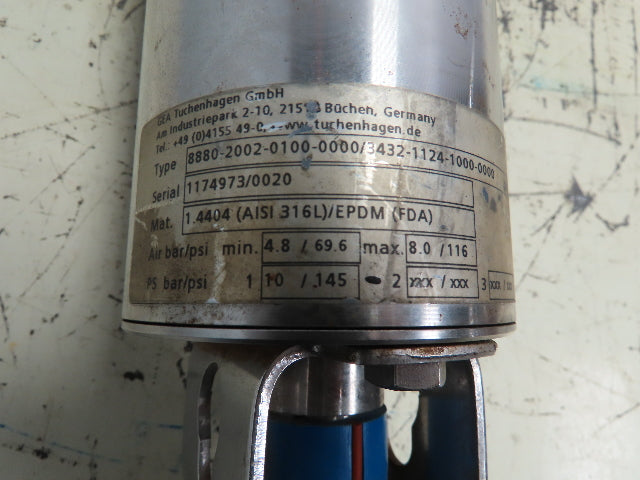 GEA 8880-2002-0100-0000 Pneumatic T-Smart Sanitary Butterfly Valve 2" PN10 316L