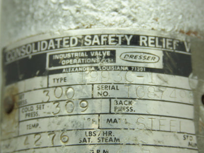 Dresser 1993C-1 Consolidated Safety Relief Valve 1.5"& 1"NPT 300PSI