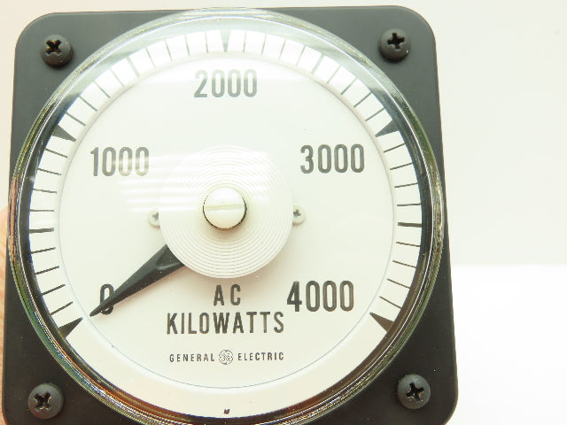 General Electric 103221AXGJ7DNC Yokogawa 0-4000 AC Kilowatts Meter
