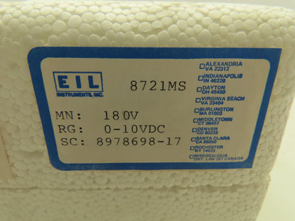 General Electric 8721MS 180 Series Switchboard Edgewise Voltage Meter 0-600VAC