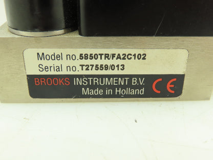 Brooks 5850TR FA2C102 Mass Flow Controller 0-3 IN/MIN Air Pneumatic