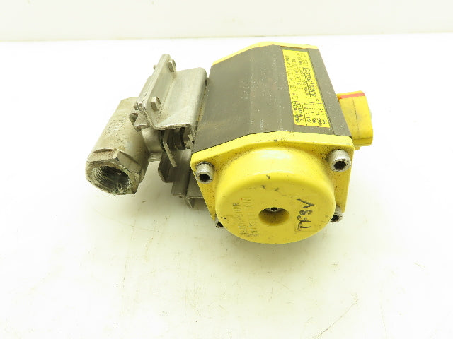 Conbraco Compac Torque CTS-30 Pneumatic Actuator 3/4" NPT CF8M SS Ball Valve