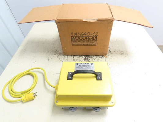 Daniel Woodhead No. 1640 LoVolt 120V Safeway Work Station Four Outlet 12VAC 400A