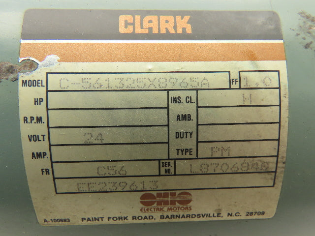Clark C-561325X8965A Power Steering Motor /Pump #NP300D 30 24V Electric Forklift