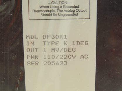 Omega DP30K1 DP30 Digital Thermometer 110/220V AC