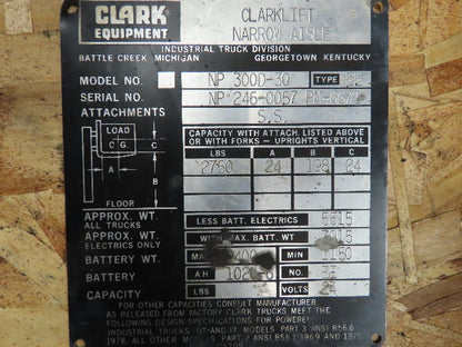 Clark C-561325X8965A Power Steering Motor /Pump #NP300D-30 24V Electric Forklift