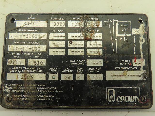 Clark NP300D-30 24 volt Electric Forklift Hydraulic Directional Valve # 2393621