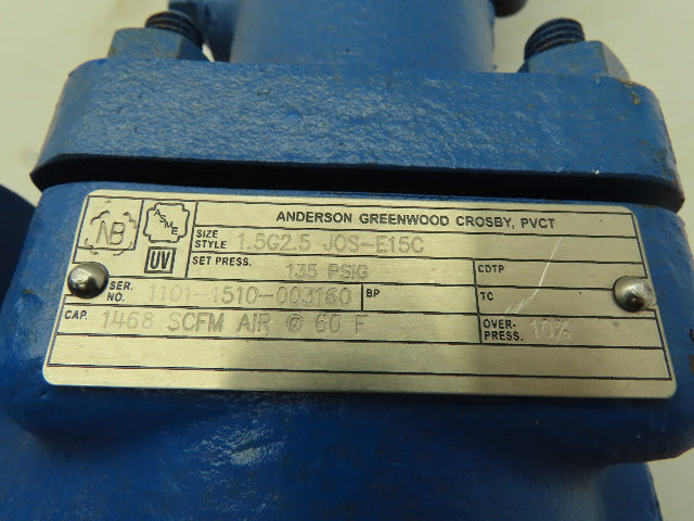 Crosby 1.5G2.5 JOS-E15C Spring Lever Pressure Relief Valve 1-1/2"x2-1/2" Flanged