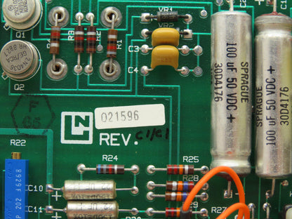 Leeds Northrup 021596 Amplifier Card 120V Alarm Card Circuit Board Panel 10-16V