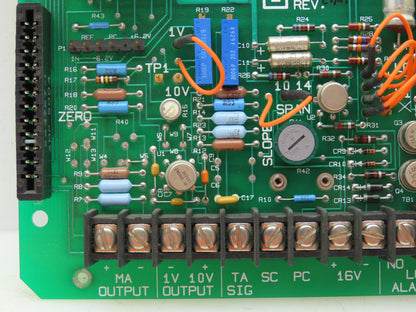 Leeds Northrup 021596 Amplifier Card 120V Alarm Card Circuit Board Panel 10-16V