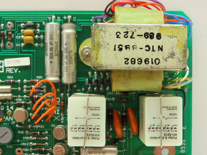 Leeds Northrup 021596 Amplifier Card 120V Alarm Card Circuit Board Panel 10-16V