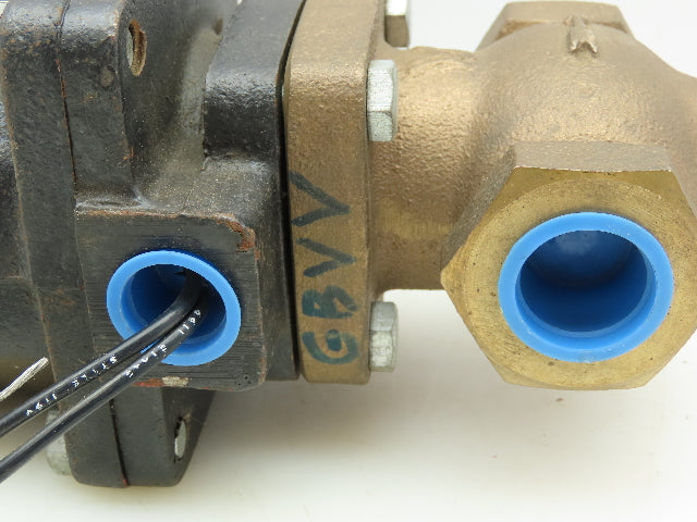 Magnatrol F29LR33 Bronze 2-Way Solenoid Control Globe Valve 3/4" NPT 200PSI 120V