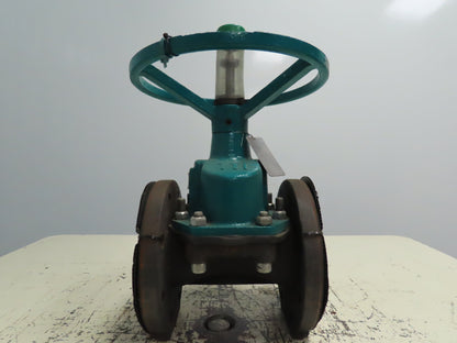 TRU-TECH 4AAAJ-CA-M-2 TRU-FLOW Rubber Diaphragm Manual Valve 4" Flanged 150 PSI