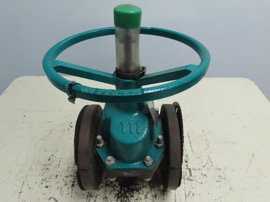 TRU-TECH 4AAAJ-CA-M-2 TRU-FLOW Rubber Diaphragm Manual Valve 4" Flanged 150 PSI