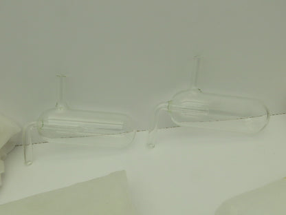Glass Steam Trap 1.75" x 5" Cylinder 1/4" Tube ID Inlet  LOT OF 6