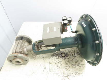 Mueller 1350-02 Diaphragm Actuator Control Valve 1-1/2" Flanged w/ Positioner