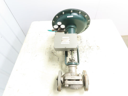 Mueller 1350-02 Diaphragm Actuator Control Valve 1-1/2" Flanged w/ Positioner