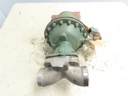 ITT Grinnell Pneumatic Diaphragm Actuator Valve 1-1/2" CF8 Stainless Butt Weld
