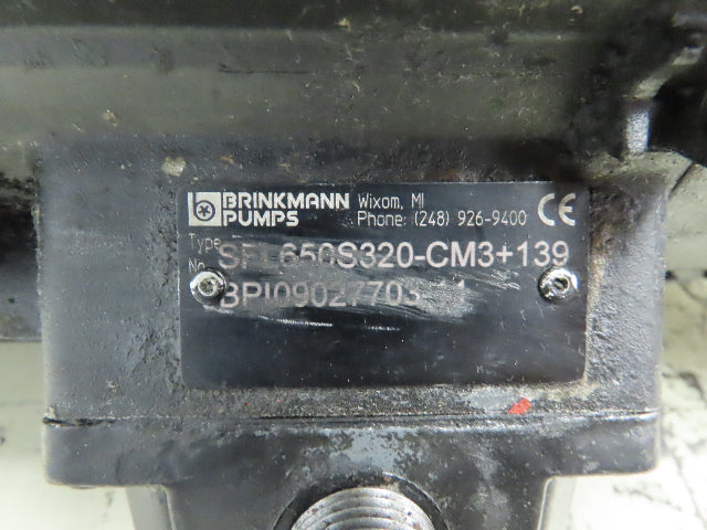 Brinkmann Pump ZS090100-MF+250 Immersible Coolant Pump 3HP 460V 3400RPM *REBUILT