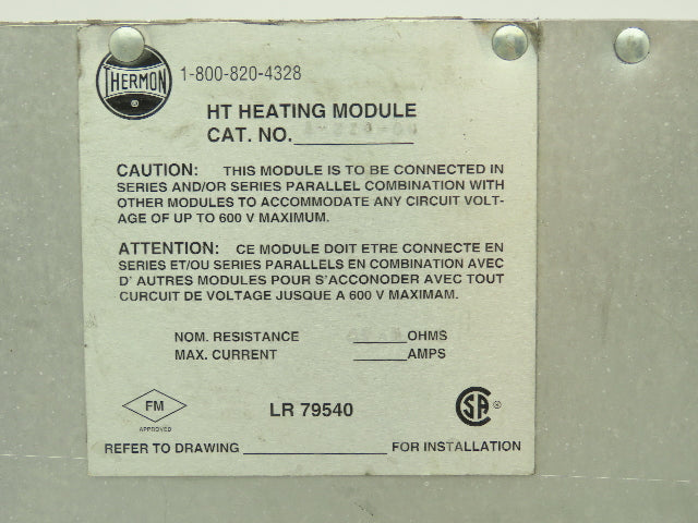 Thermon A-224-08 HT Hopper Heating Module Heater Plate 47 Ohms 12"x27.5"