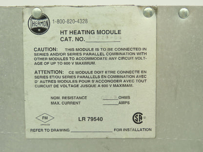 Thermon A-224-08 HT Hopper Heating Module Heater Plate 47 Ohms 12"x27.5"