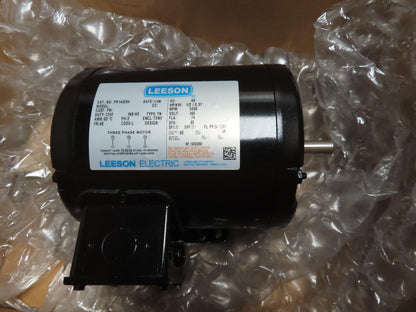 Leeson PR143294 Electric Motor 1/2HP 3450RPM 460V 3PH 48 Frame 1/2"Shaft