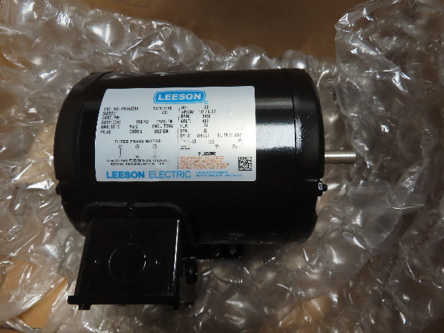 Leeson PR143294 Electric Motor 1/2HP 3450RPM 460V 3PH 48 Frame 1/2"Shaft
