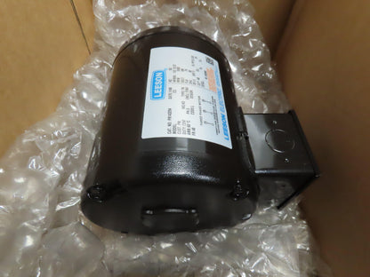 Leeson PR143294 Electric Motor 1/2HP 3450RPM 460V 3PH 48 Frame 1/2"Shaft