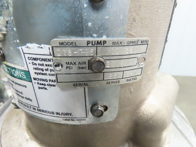 Binks 43-717 50 Gallon Steel Paint Mix Tank W/Agitator & 3:1 Graco 218-795 Pump