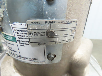 Binks 43-717 50 Gallon Steel Paint Mix Tank W/Agitator & 3:1 Graco 218-795 Pump