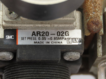 SMC AF20-02C Pneumatic Filter AR20-02G Regulator AL20-02 Lubricator Combo 1.0MPa