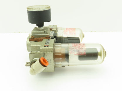 SMC AF20-02C Pneumatic Filter AR20-02G Regulator AL20-02 Lubricator Combo 1.0MPa