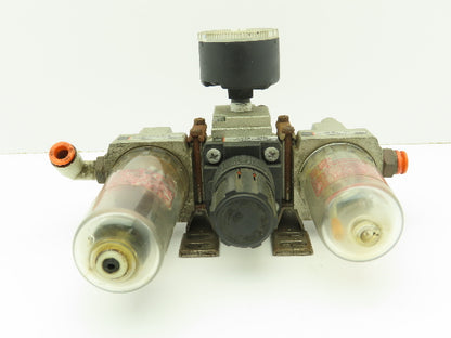 SMC AF20-02C Pneumatic Filter AR20-02G Regulator AL20-02 Lubricator Combo 1.0MPa